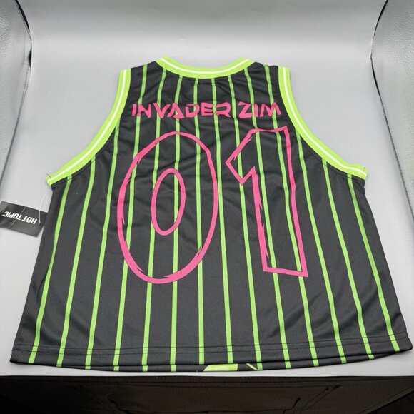 Invader Zim GIR Screaming Striped Juniors Jersey Tank Top SMALL New - Picture 9 of 9